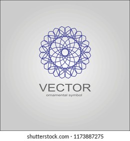  Sacred geometry. Spirograph.Vector elements. Digital watermark.