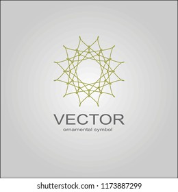  Sacred geometry. Spirograph.Vector elements. Digital watermark.