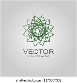  Sacred geometry. Spirograph.Vector elements. Digital watermark.