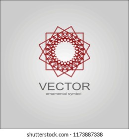  Sacred geometry. Spirograph.Vector elements. Digital watermark.
