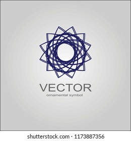  Sacred geometry. Spirograph.Vector elements. Digital watermark.