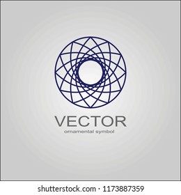  Sacred geometry. Spirograph.Vector elements. Digital watermark.