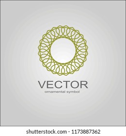 Sacred geometry. Spirograph.Vector elements. Digital watermark.