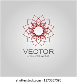  Sacred geometry. Spirograph.Vector elements. Digital watermark.