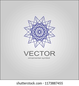 Sacred geometry. Spirograph.Vector elements. Digital watermark.