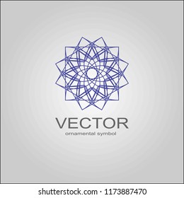  Sacred geometry. Spirograph.Vector elements. Digital watermark.