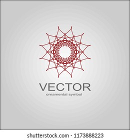  Sacred geometry. Spirograph.Vector elements. Digital watermark.