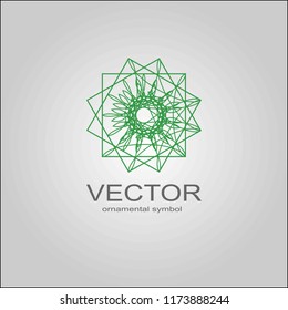  Sacred geometry. Spirograph.Vector elements. Digital watermark.