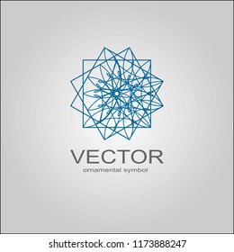  Sacred geometry. Spirograph.Vector elements. Digital watermark.