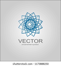  Sacred geometry. Spirograph.Vector elements. Digital watermark.