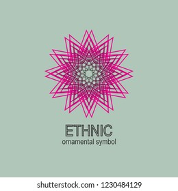  Sacred geometry. Spirograph.Vector elements. Digital watermark.