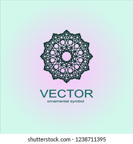  Sacred geometry. Spirograph.Vector elements. Digital watermark.