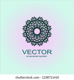  Sacred geometry. Spirograph.Vector elements. Digital watermark.