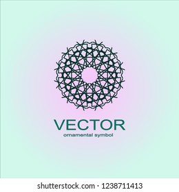  Sacred geometry. Spirograph.Vector elements. Digital watermark.