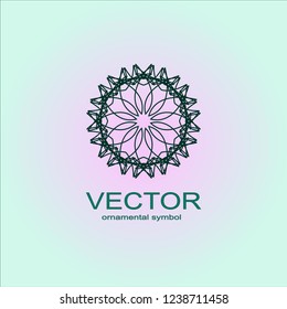  Sacred geometry. Spirograph.Vector elements. Digital watermark.