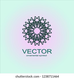  Sacred geometry. Spirograph.Vector elements. Digital watermark.