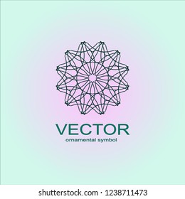  Sacred geometry. Spirograph.Vector elements. Digital watermark.