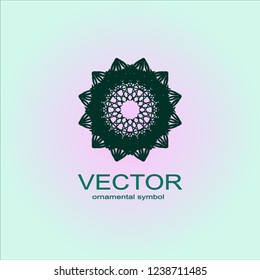  Sacred geometry. Spirograph.Vector elements. Digital watermark.