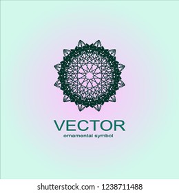 Sacred geometry. Spirograph.Vector elements. Digital watermark.