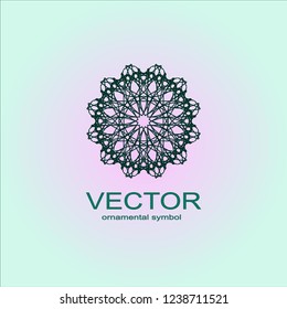  Sacred geometry. Spirograph.Vector elements. Digital watermark.