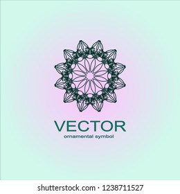  Sacred geometry. Spirograph.Vector elements. Digital watermark.