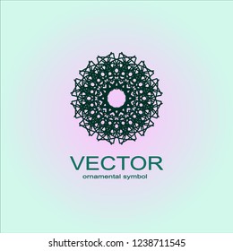  Sacred geometry. Spirograph.Vector elements. Digital watermark.