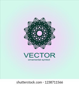  Sacred geometry. Spirograph.Vector elements. Digital watermark.