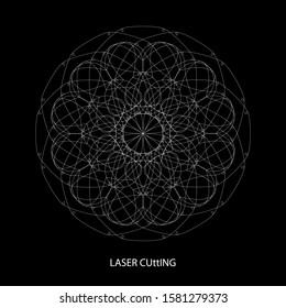 Sacred geometry. Spirograph.Vector elements. Digital watermark.