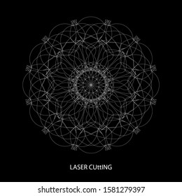 Sacred geometry. Spirograph.Vector elements. Digital watermark.