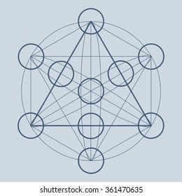 Sacred geometry symbol. Alchemy, science, religion, philosophy, astrology and spirituality themes.