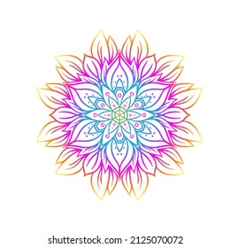 Símbolo sagrado de geometría con todos los ojos visibles en colores ácidos. Místico, alquimia, concepto oculto. Diseño para portada de música indie, estampado de camisetas, afiche psicodélico, volante. Astrología, esotérica, religión. 