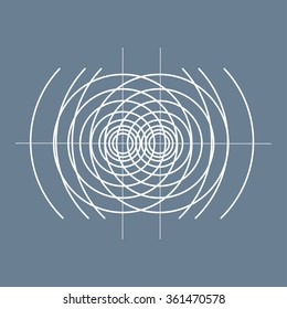 Sacred geometry symbol or element. Alchemy, religion, philosophy, astrology and spirituality themes