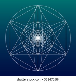Sacred geometry symbol or element. Alchemy, religion, philosophy, astrology and spirituality themes