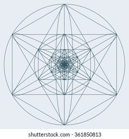 Sacred geometry symbol element. Alchemy, science, religion, philosophy, astrology and spirituality themes. 