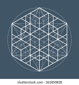 Sacred geometry symbol or element. Alchemy, religion, philosophy, astrology and spirituality themes