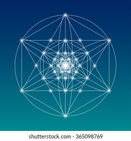 Sacred geometry symbol or element. Alchemy, religion, philosophy, astrology and spirituality themes