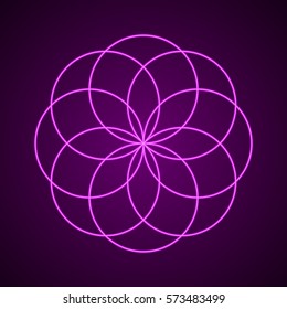 Sacred Geometry. Symbol of Harmony. Vector illustration.