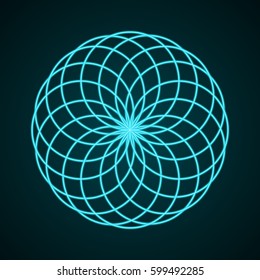 Sacred Geometry. Symbol of Harmony. Vector illustration.