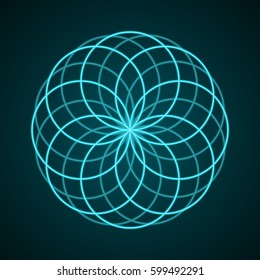 Sacred Geometry. Symbol of Harmony. Vector illustration.