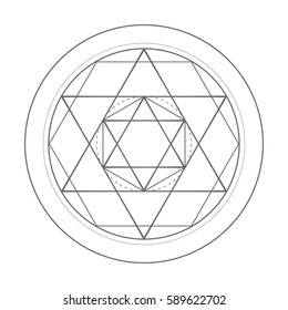 Sacred Geometry Symbol Alchemy Religion Philosophy Stock Vector ...