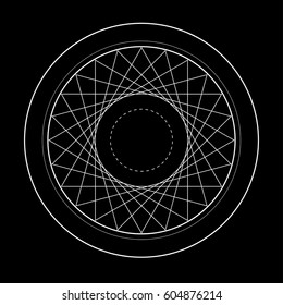 sacred geometry symbol illustration. Vector energy star