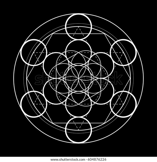 Sacred Geometry Symbol Metatrons Cube On Stock Vector (Royalty Free ...