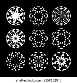 Sacred Geometry Symbol Set Geometric Logo Design Fractal Design Flower Of Life Vector Illustration