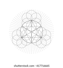 Sacred geometry symbol. Vector illustration.