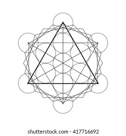 Sacred geometry symbol. Vector illustration.