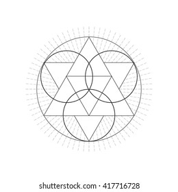 Sacred geometry symbol. Vector illustration.