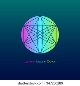 Sacred geometry symbols and elements. Alchemy, religion, philosophy, astrology and spirituality themes