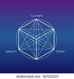Sacred geometry symbols and elements. Alchemy, religion, philosophy, astrology and spirituality themes
