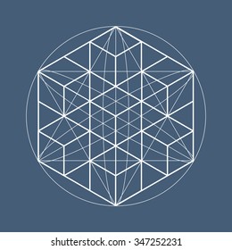 Sacred Geometry Symbols And Elements. Alchemy, Religion, Philosophy, Astrology And Spirituality Themes