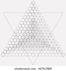 Sacred geometry symbols and elements background. Alchemy, religion, philosophy, astrology and spirituality themes